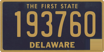 DE license plate 193760