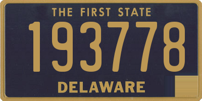 DE license plate 193778