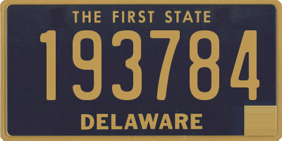 DE license plate 193784