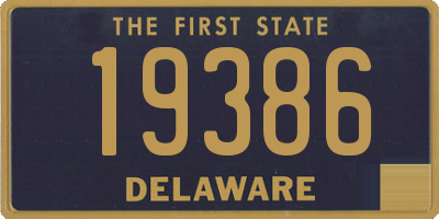 DE license plate 19386