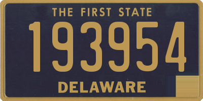 DE license plate 193954