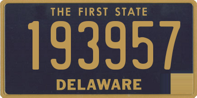 DE license plate 193957