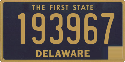 DE license plate 193967