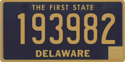 DE license plate 193982