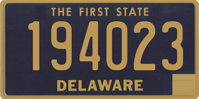 DE license plate 194023