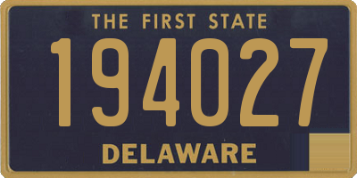DE license plate 194027