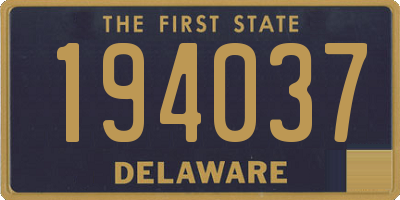 DE license plate 194037