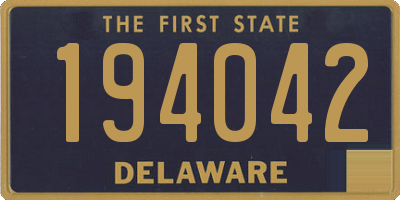 DE license plate 194042
