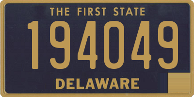 DE license plate 194049