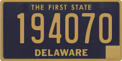 DE license plate 194070
