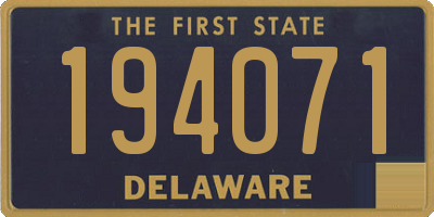 DE license plate 194071