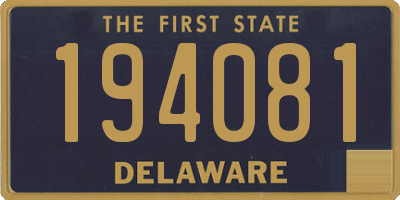 DE license plate 194081