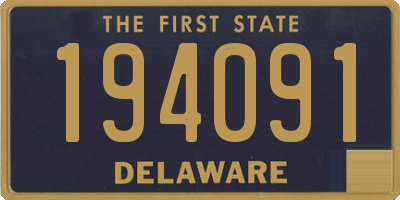 DE license plate 194091