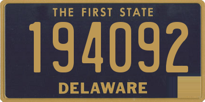 DE license plate 194092