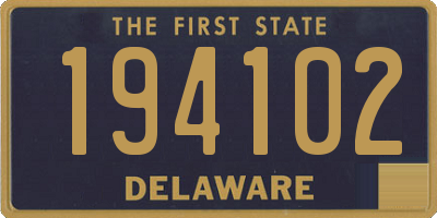 DE license plate 194102