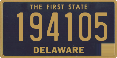 DE license plate 194105