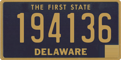 DE license plate 194136