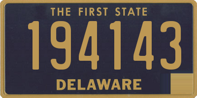 DE license plate 194143