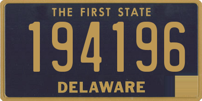 DE license plate 194196