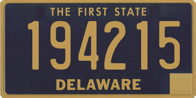 DE license plate 194215