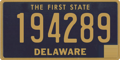 DE license plate 194289