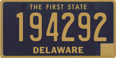 DE license plate 194292