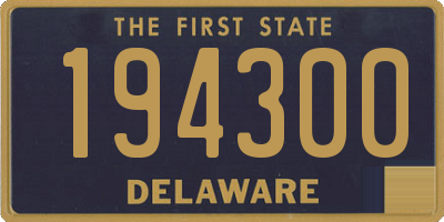 DE license plate 194300