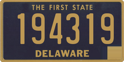 DE license plate 194319