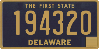 DE license plate 194320
