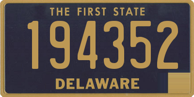 DE license plate 194352
