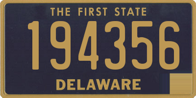 DE license plate 194356