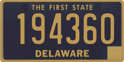 DE license plate 194360
