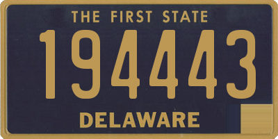 DE license plate 194443
