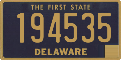 DE license plate 194535
