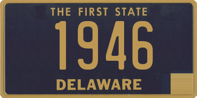 DE license plate 1946