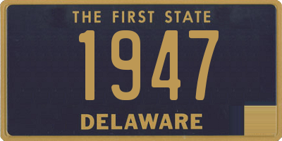 DE license plate 1947