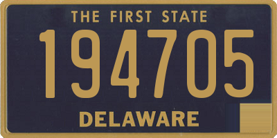 DE license plate 194705