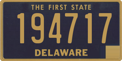 DE license plate 194717