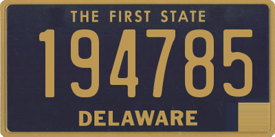 DE license plate 194785