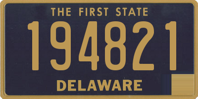 DE license plate 194821