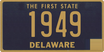 DE license plate 1949