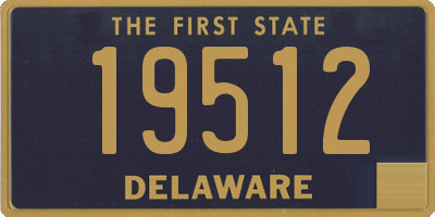 DE license plate 19512