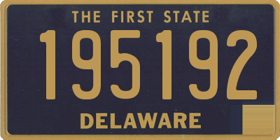 DE license plate 195192