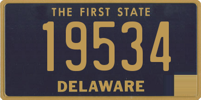 DE license plate 19534