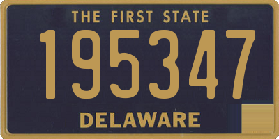 DE license plate 195347