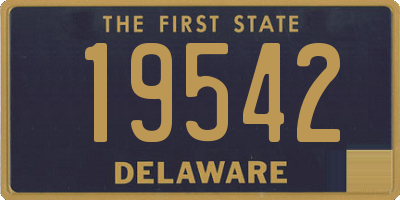 DE license plate 19542