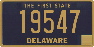 DE license plate 19547