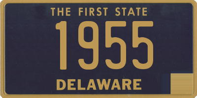 DE license plate 1955