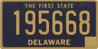 DE license plate 195668