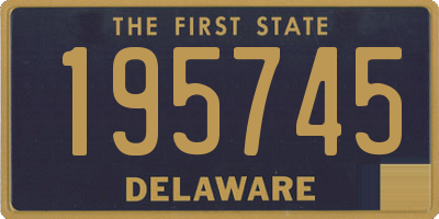 DE license plate 195745